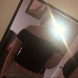 Off the shoulder crop top